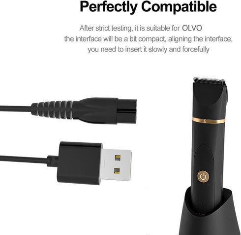 Replacement Power Cord for Olov Electric Trimmer Body Grooming USB Charger Charging Cable......